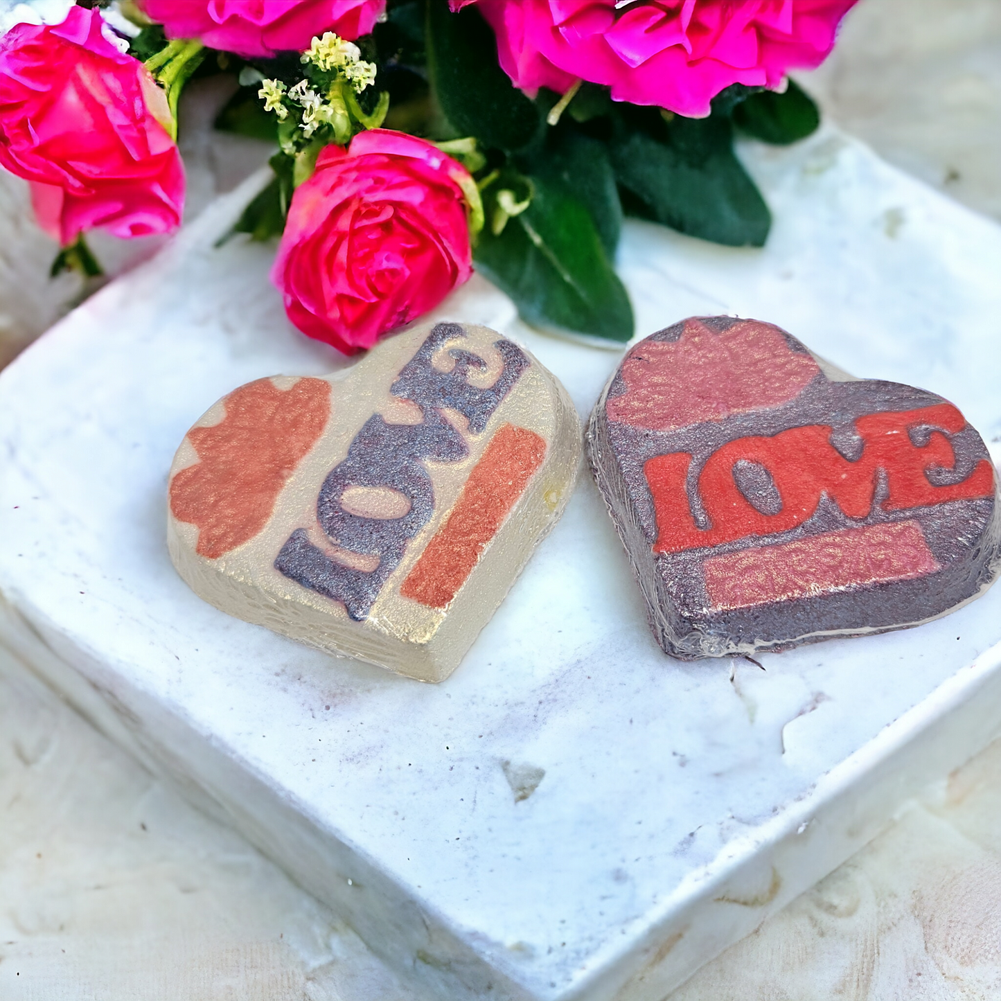 hand painted bath bombs