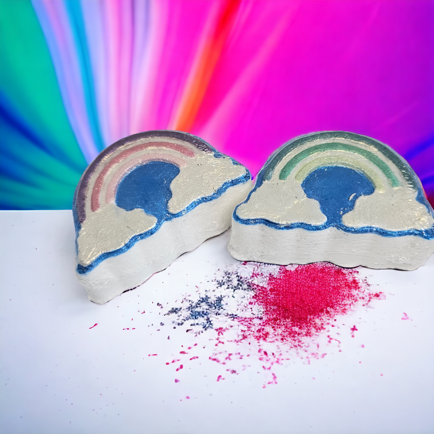 hand painted bath bombs