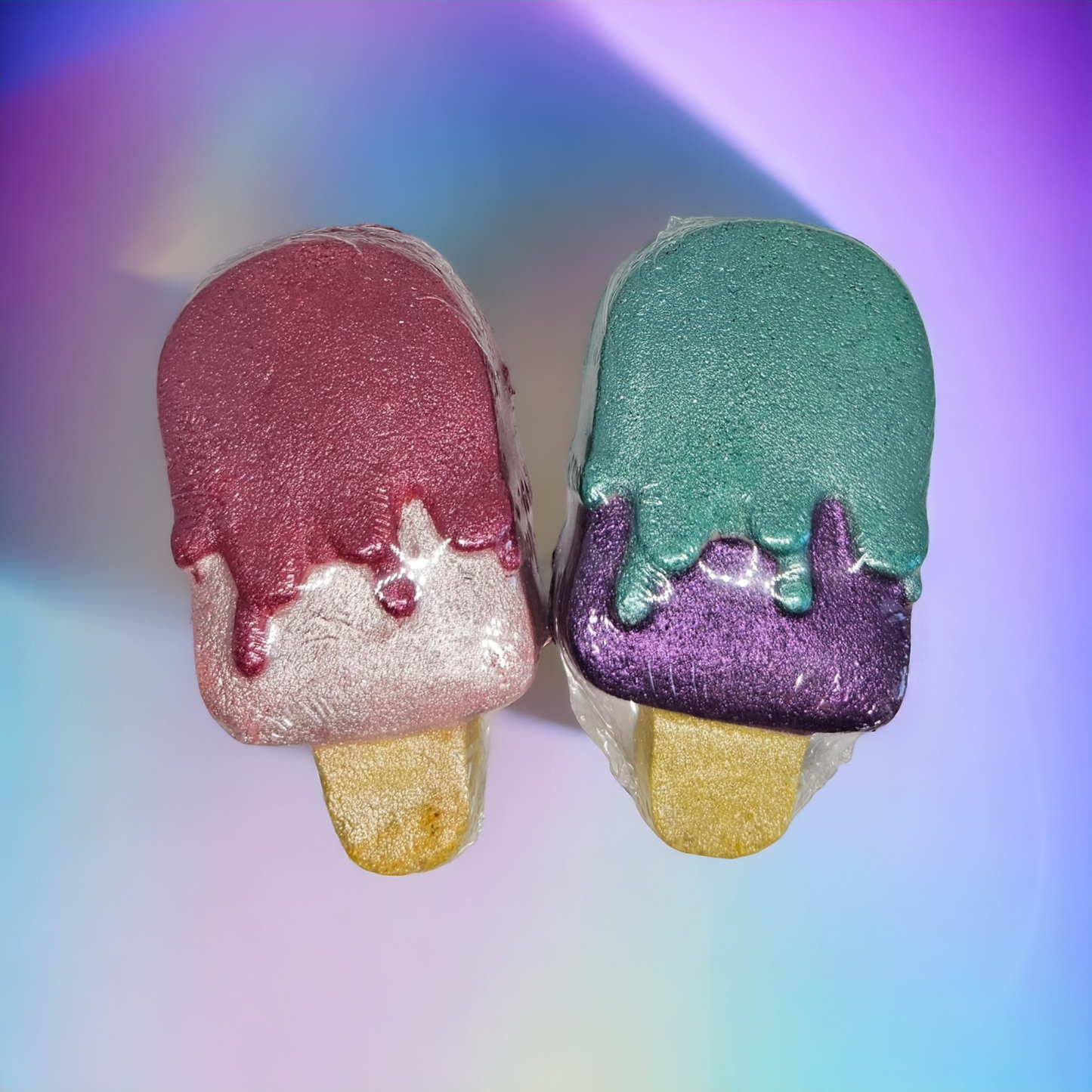 hand painted bath bombs