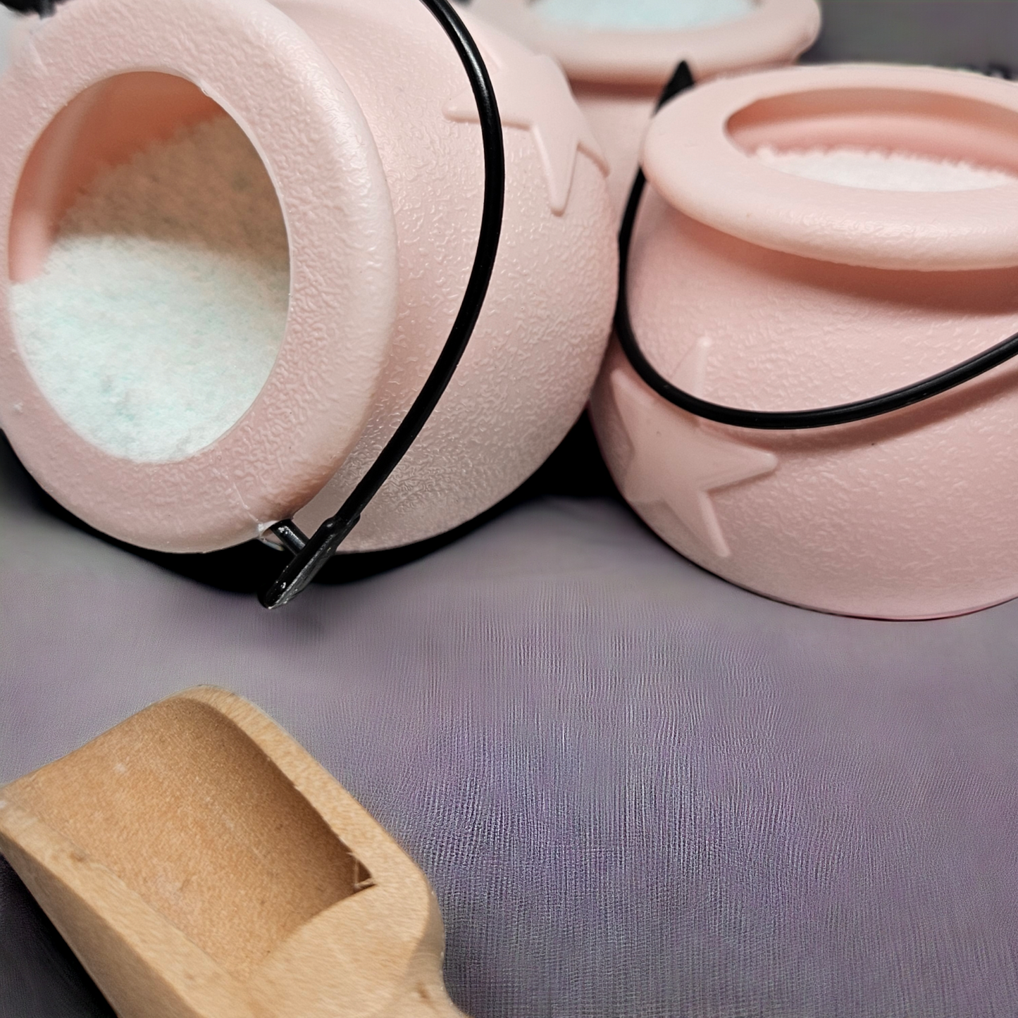 set of 3 foaming bath salts cauldrons 120g