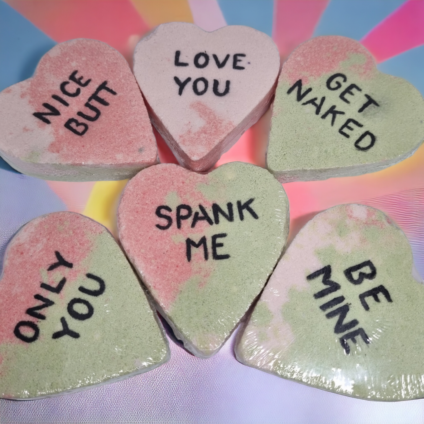 adult/valentines bath bombs