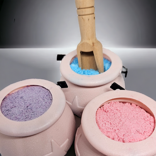 Set of 3 bath dust cauldrons 120g each